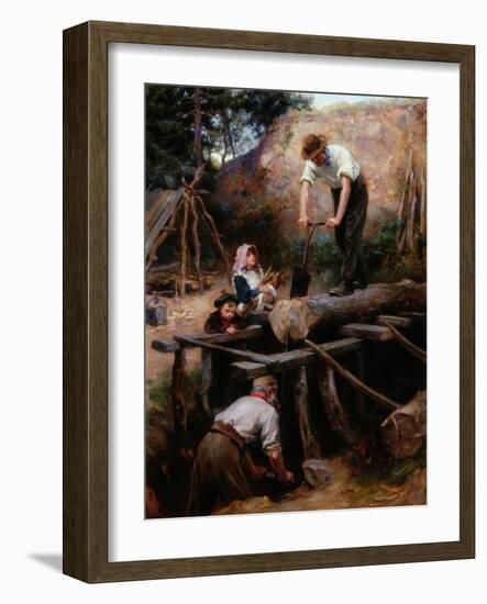 Woodsawyers, 1896-Ralph Hedley-Framed Giclee Print