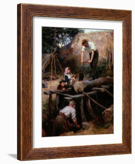 Woodsawyers, 1896-Ralph Hedley-Framed Giclee Print