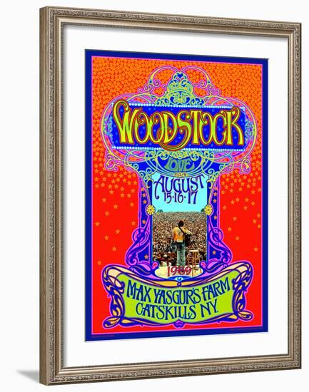 Woodstock 45th Anniversary-Bob Masse-Framed Art Print