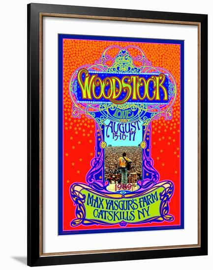 Woodstock 45th Anniversary-Bob Masse-Framed Art Print