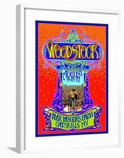 Woodstock 45th Anniversary-Bob Masse-Framed Art Print