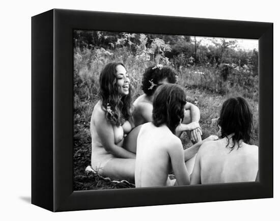 Woodstock, Festival Goers, 1970-null-Framed Stretched Canvas