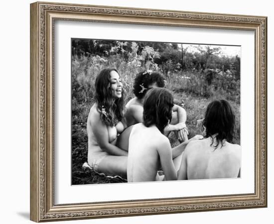 Woodstock, Festival Goers, 1970-null-Framed Photo