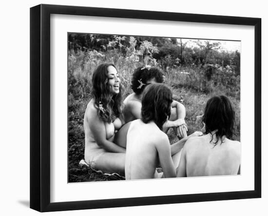 Woodstock, Festival Goers, 1970--Framed Photo