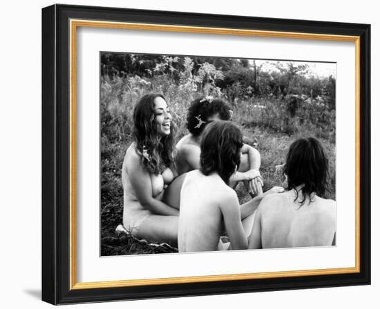 Woodstock, Festival Goers, 1970-null-Framed Photo