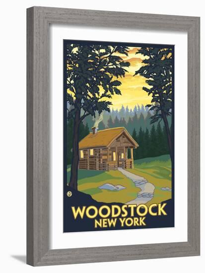 Woodstock, New York - Cabin Scene-Lantern Press-Framed Art Print