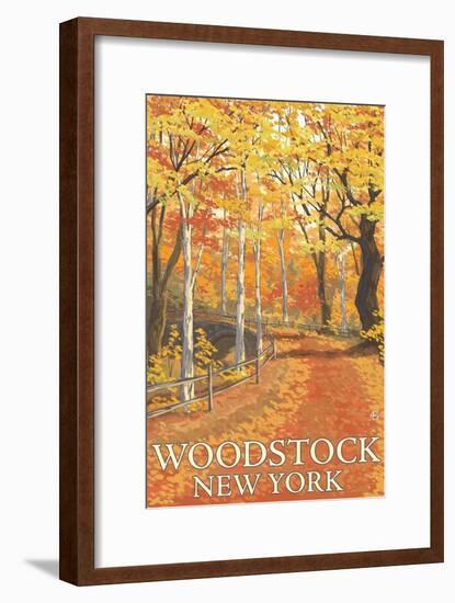 Woodstock, New York - Fall Colors Scene-Lantern Press-Framed Art Print