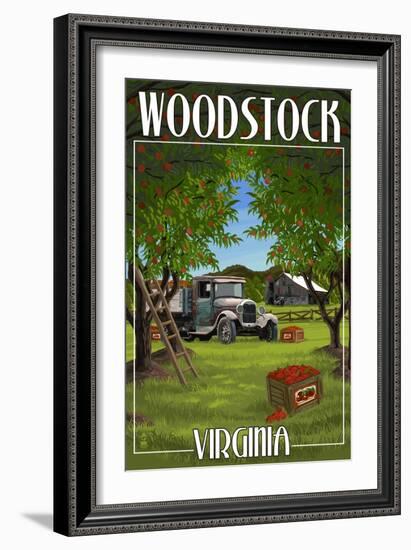 Woodstock, Virginia - Apple Harvest-Lantern Press-Framed Art Print