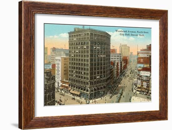 Woodward Avenue, Detroit, Michigan-null-Framed Art Print