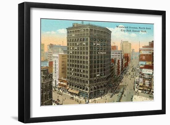 Woodward Avenue, Detroit, Michigan-null-Framed Art Print