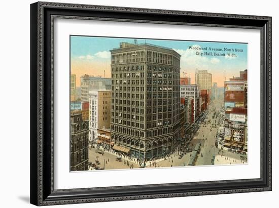 Woodward Avenue, Detroit, Michigan-null-Framed Art Print