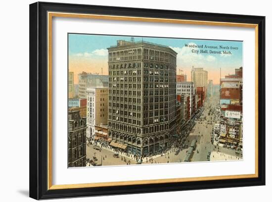 Woodward Avenue, Detroit, Michigan-null-Framed Art Print