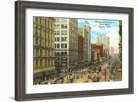 Woodward Avenue, Detroit, Michigan-null-Framed Art Print