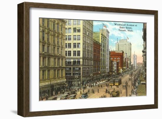 Woodward Avenue, Detroit, Michigan-null-Framed Art Print