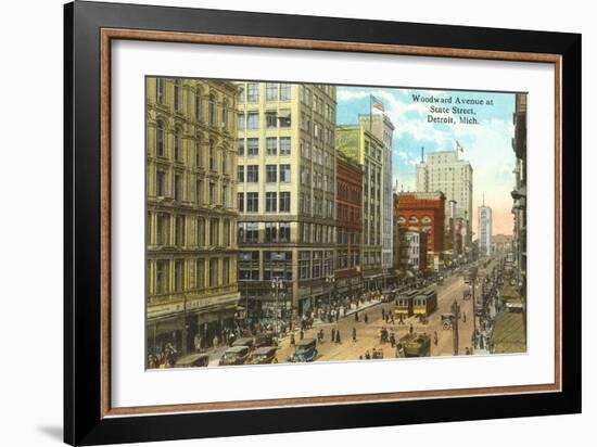 Woodward Avenue, Detroit, Michigan-null-Framed Art Print