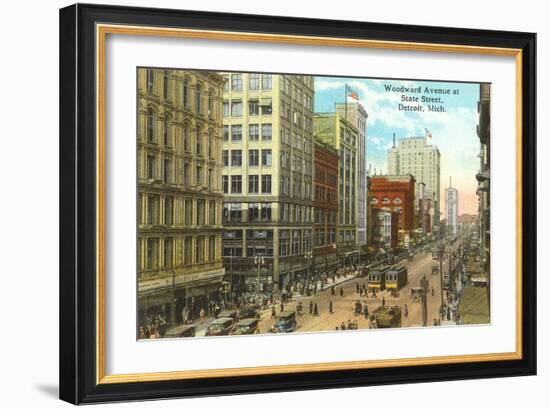 Woodward Avenue, Detroit, Michigan-null-Framed Art Print