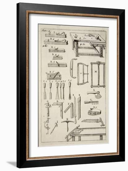 Woodworking Tools, from Mechanick Exercises: or the Doctrine of Handy-Works Applied to the Art of P-English School-Framed Giclee Print