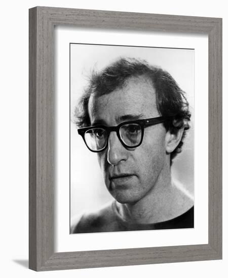 WOODY ALLEN, 1979- 1980 (b/w photo)-null-Framed Photo