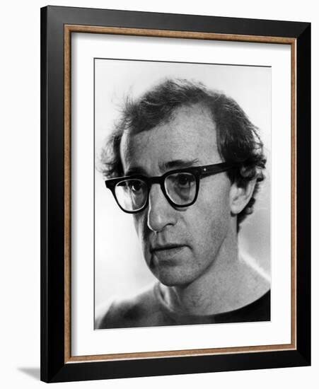 WOODY ALLEN, 1979- 1980 (b/w photo)-null-Framed Photo