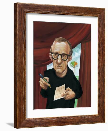 Woody Allen, 1999 (Acrylic on Illustration Board)-Anita Kunz-Framed Giclee Print