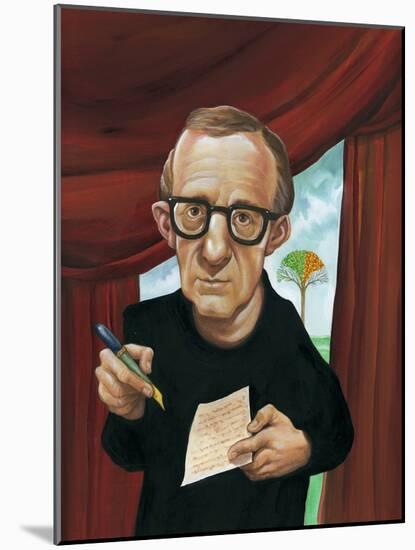 Woody Allen, 1999 (Acrylic on Illustration Board)-Anita Kunz-Mounted Giclee Print