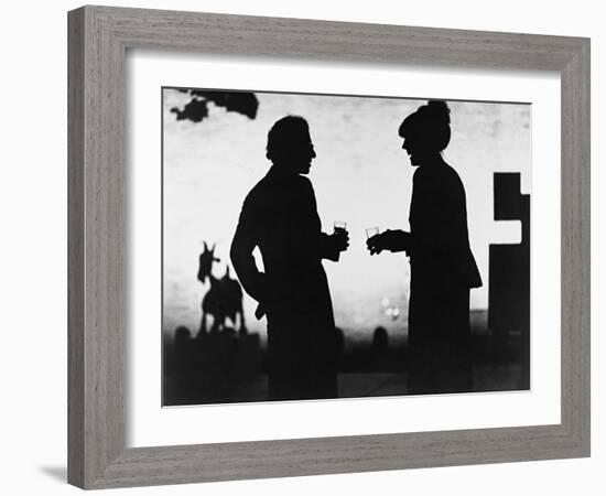 Woody Allen, Diane Keaton, Manhattan, 1979-null-Framed Photographic Print