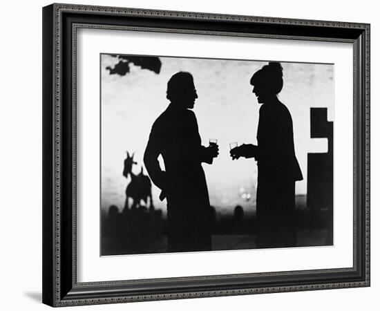 Woody Allen, Diane Keaton, Manhattan, 1979-null-Framed Photographic Print