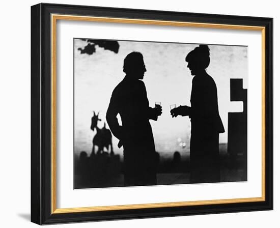 Woody Allen, Diane Keaton, Manhattan, 1979-null-Framed Photographic Print