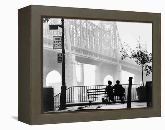 Woody Allen, Diane Keaton, Manhattan, 1979-null-Framed Premier Image Canvas