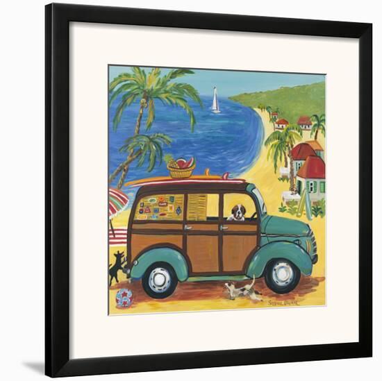 Woody at the Beach-Suzanne Etienne-Framed Art Print
