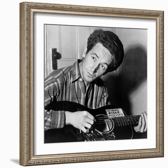 Woody Guthrie (1912-1967)-Al Aumuller-Framed Giclee Print