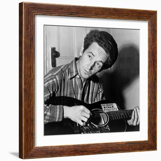 Woody Guthrie (1912-1967)-Al Aumuller-Framed Giclee Print