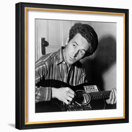 Woody Guthrie (1912-1967)-Al Aumuller-Framed Giclee Print