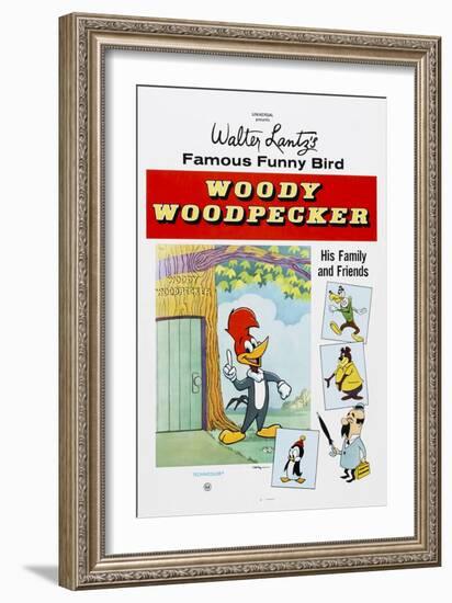 Woody Woodpecker, Chilly Willy (Bottom Left), Ca. Mid 1950s-null-Framed Premium Giclee Print