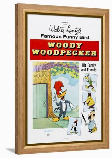 Woody Woodpecker, Chilly Willy (Bottom Left), Ca. Mid 1950s-null-Framed Stretched Canvas