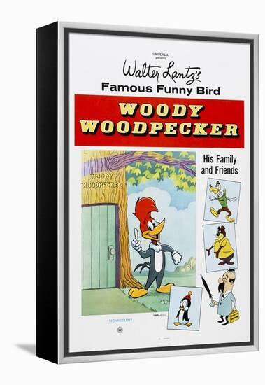 Woody Woodpecker, Chilly Willy (Bottom Left), Ca. Mid 1950s-null-Framed Stretched Canvas