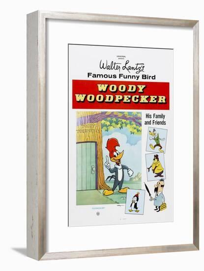 Woody Woodpecker, Chilly Willy (Bottom Left), Ca. Mid 1950s-null-Framed Art Print