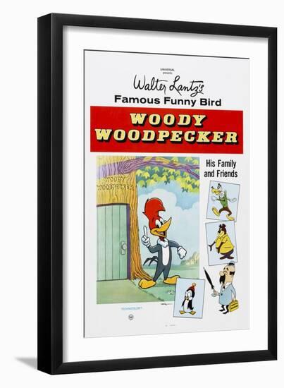 Woody Woodpecker, Chilly Willy (Bottom Left), Ca. Mid 1950s-null-Framed Art Print