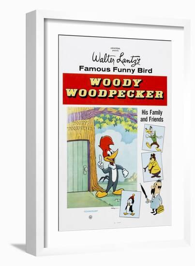 Woody Woodpecker, Chilly Willy (Bottom Left), Ca. Mid 1950s-null-Framed Art Print