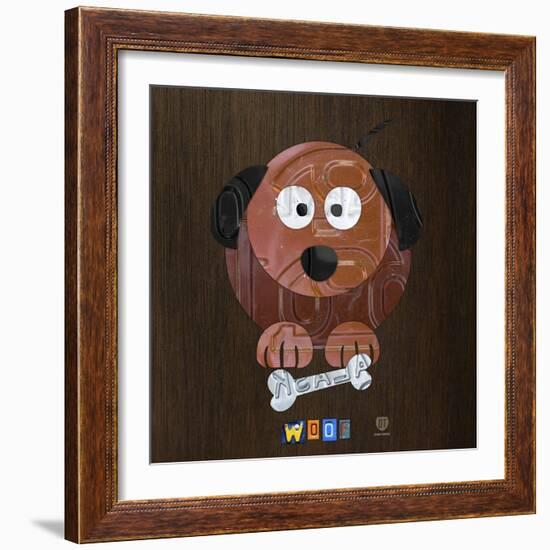 Woof The Dog-Design Turnpike-Framed Giclee Print