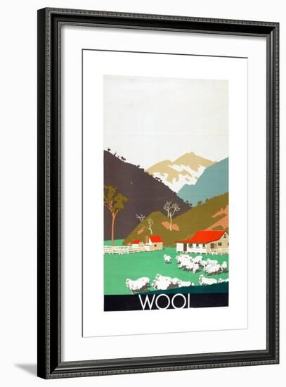 Wool, from the Series 'Buy New Zealand Produce'-Frank Newbould-Framed Giclee Print