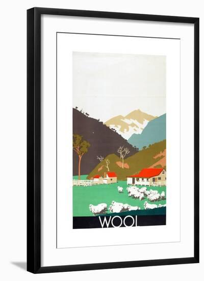 Wool, from the Series 'Buy New Zealand Produce'-Frank Newbould-Framed Giclee Print
