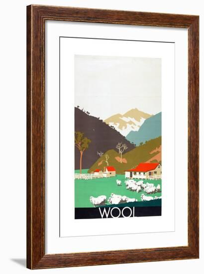 Wool, from the Series 'Buy New Zealand Produce'-Frank Newbould-Framed Giclee Print