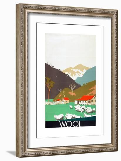 Wool, from the Series 'Buy New Zealand Produce'-Frank Newbould-Framed Giclee Print