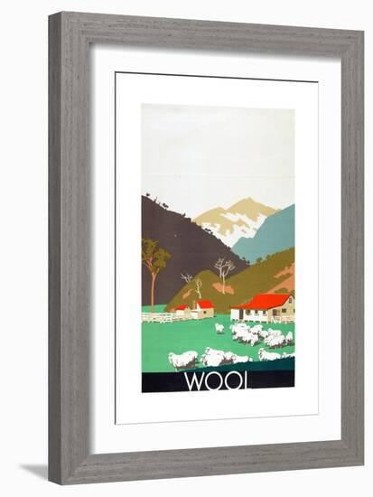 Wool, from the Series 'Buy New Zealand Produce'-Frank Newbould-Framed Giclee Print