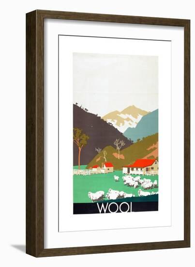 Wool, from the Series 'Buy New Zealand Produce'-Frank Newbould-Framed Giclee Print