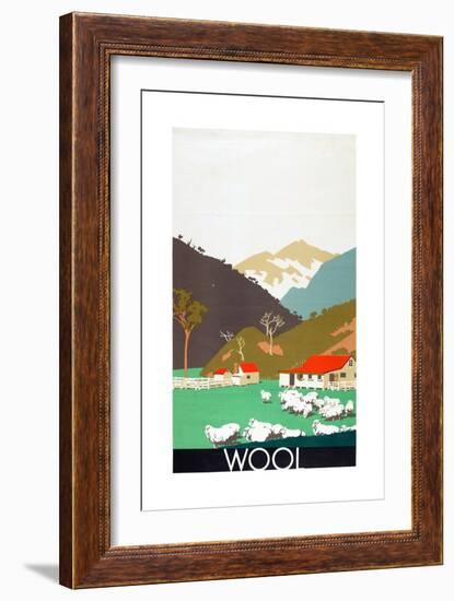 Wool, from the Series 'Buy New Zealand Produce'-Frank Newbould-Framed Giclee Print