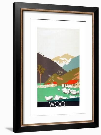 Wool, from the Series 'Buy New Zealand Produce'-Frank Newbould-Framed Giclee Print