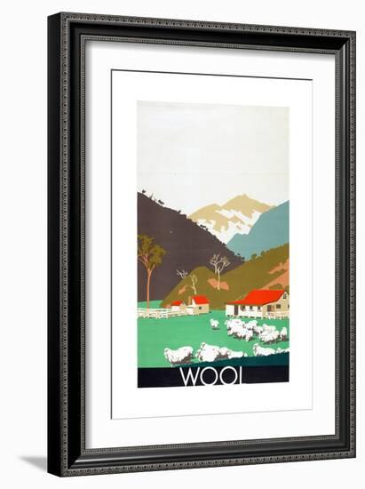 Wool, from the Series 'Buy New Zealand Produce'-Frank Newbould-Framed Giclee Print