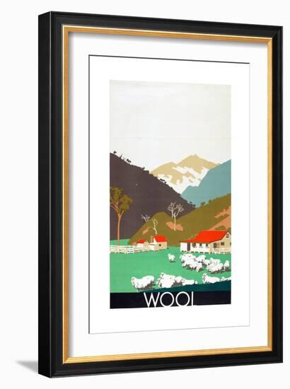 Wool, from the Series 'Buy New Zealand Produce'-Frank Newbould-Framed Giclee Print